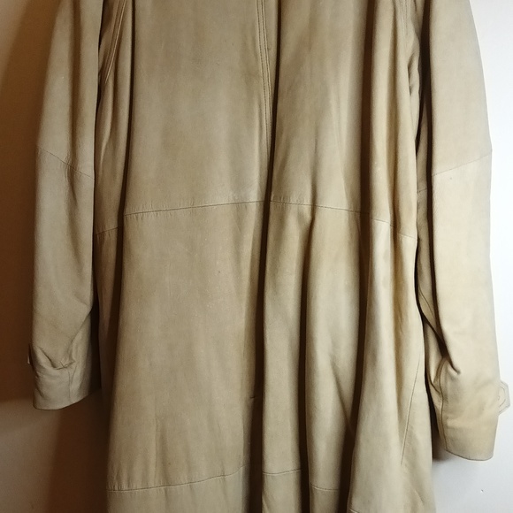 Vintage Dark Tan Leather Men's Full Body Long Duster XL - Picture 10 of 16